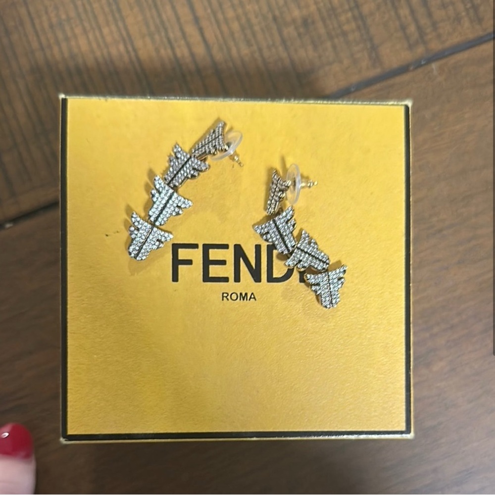 Fendi Crystal Embellished Earrings